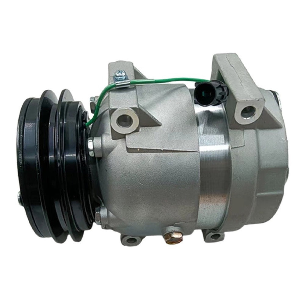 V5 A/C Compressor 11Q6-90040 11Q6-90041 compatible with Hyundai Excavator HW140 HW160 HW210 HX140L HX160L HX180L